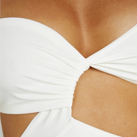 NWT Meshki Solana One Shoulder Maxi White Size Small - Picture 5 of 6